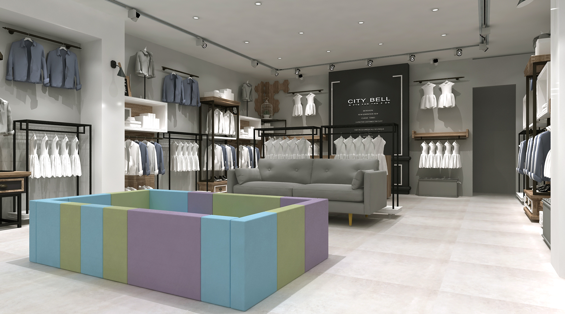 大唐女裝展柜設計案例(圖3)