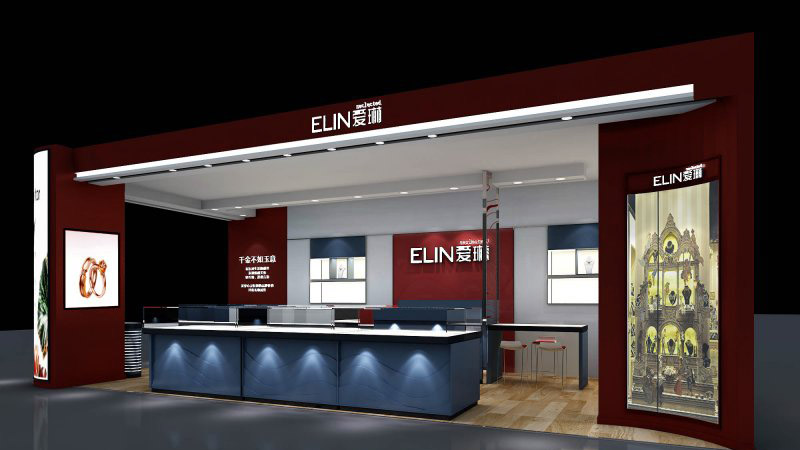 愛琳珠寶展柜設計裝修(圖1)