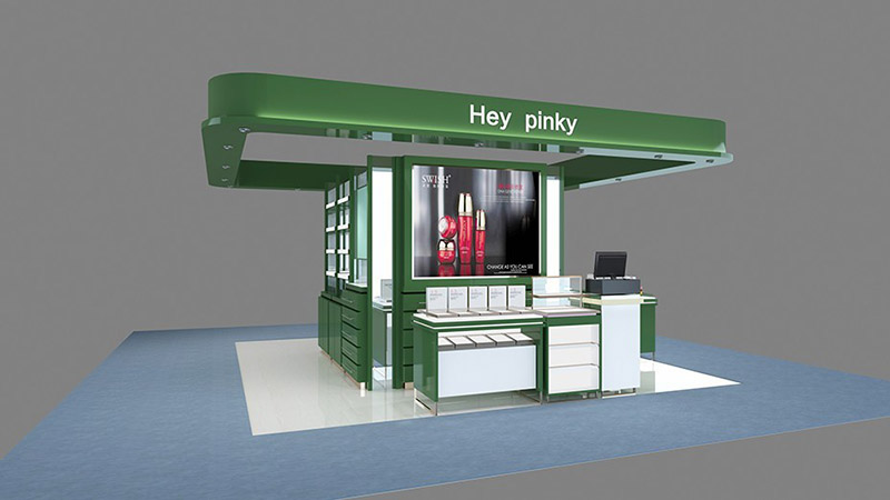 綠色化妝品展柜設計方案(圖1)